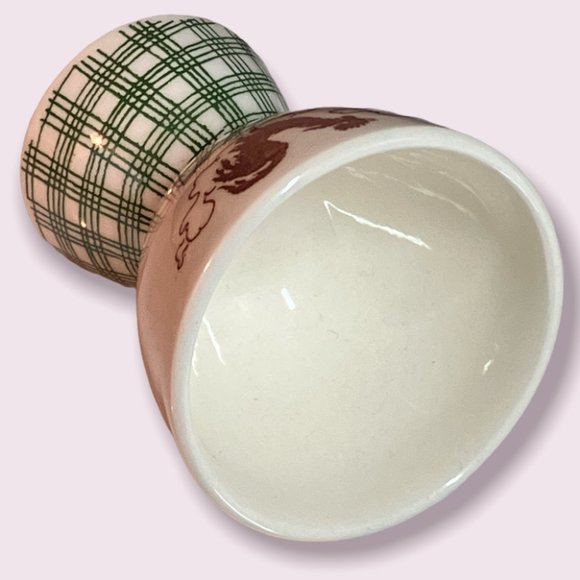 Vintage Vernon Kilns Rustic Farm Roosters Salt-Pepper Shakers-Fruit or Egg Cup - Picture 11 of 12